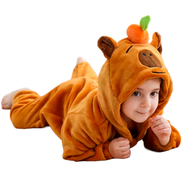 Pijama de Capibara de Felpa Suave con Capucha (+3)