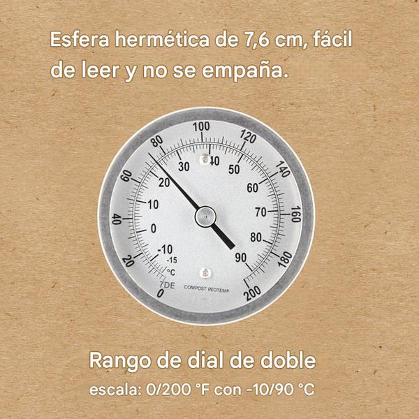 Termómetros Reotemp para Compostaje de Trabajo Super Pesado Sondas de 9,5 mm Ø y desde 61 cm de Longitud ²⁵