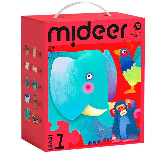 Rompecabezas Animales Nivel 1 con Bolsa de Almacenamiento 2–6 Piezas (+2)