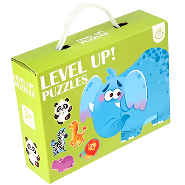 Rompecabezas Level Up! de Animales Terrestres de 21 Piezas(+3)