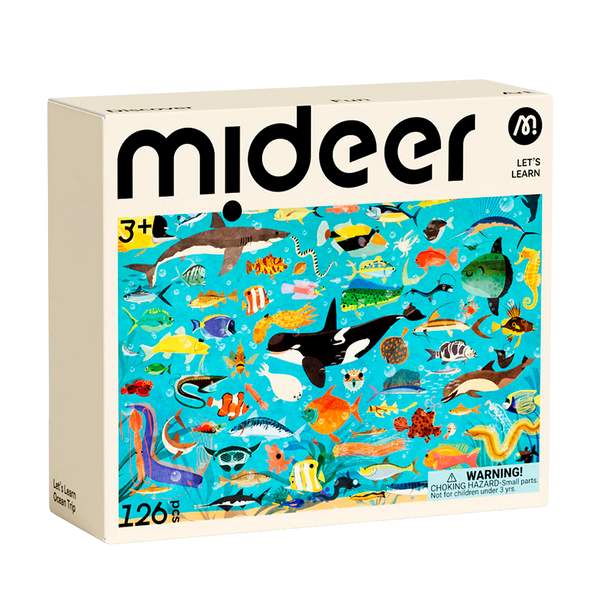 Rompecabezas Mideer Let's Learn del Océano 126 Piezas (+3)