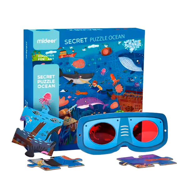 Rompecabezas Secreto Mideer del Océano con Gafas Especiales 35 Piezas (+3)