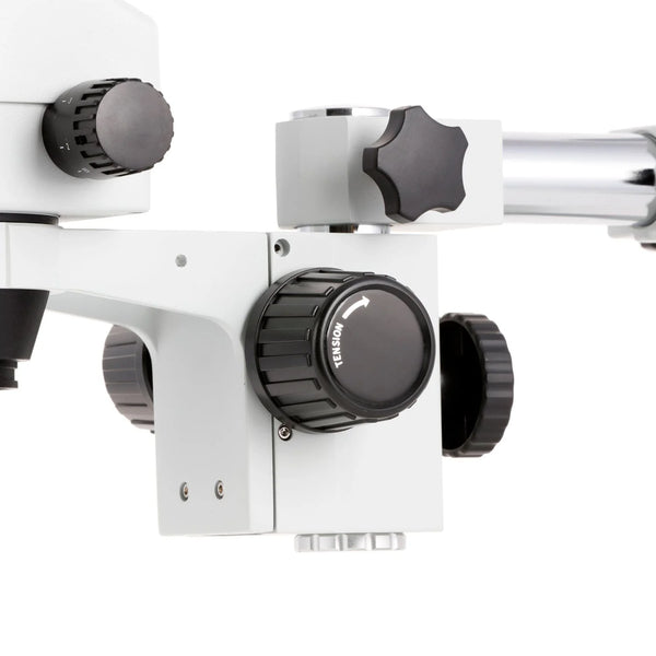 AmScope SM-3T Series Zoom Trinocular Microscopio Estereoscópico en Soporte de Brazo Simple