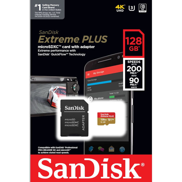 Tarjetas de Memoria SanDisk MicroSD Extreme PLUS UHS-I 200/90mbs