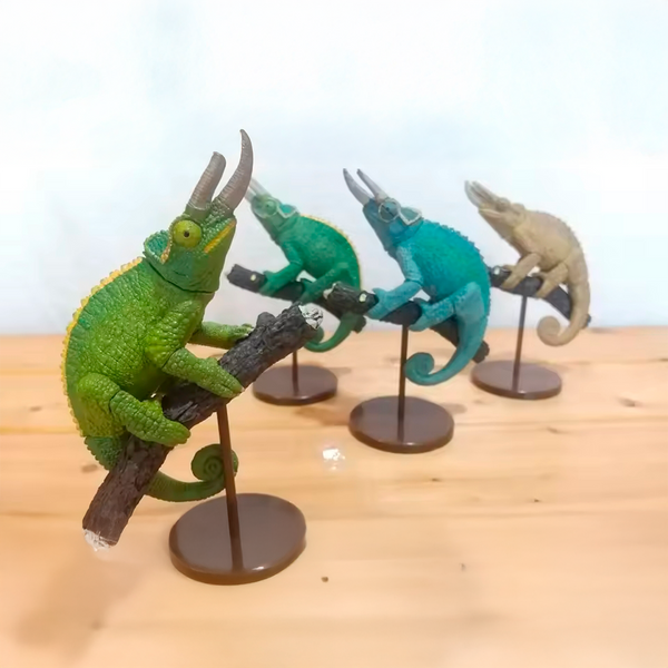 Simulación de Camaleón de Jackson Verde Reptil (+3)