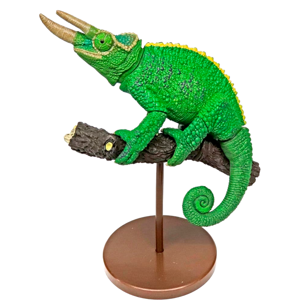 Simulación de Camaleón de Jackson Verde Reptil (+3)