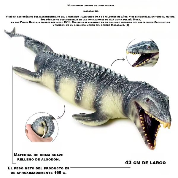 Simulación de Dinosaurio Marino Mosasaur (+14)