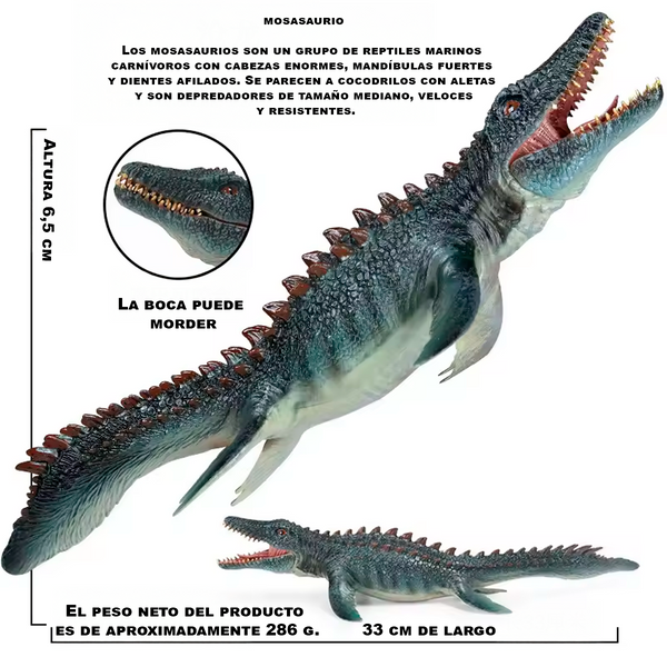 Simulación de Dinosaurio Marino Mosasaur (+14)