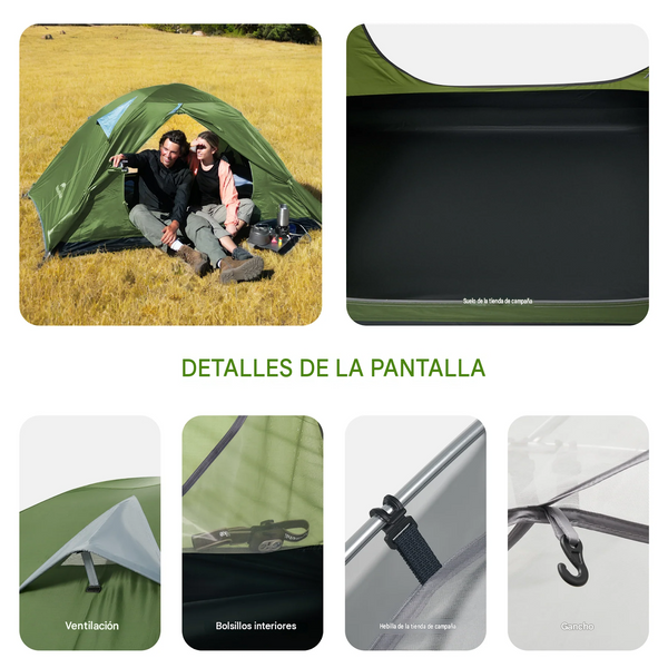 Carpa Naturehike Serie Bleik Portátil 3 Estaciones para 2 a 3 Personas
