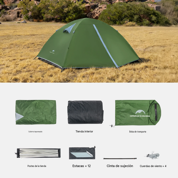 Carpa Naturehike Serie Bleik Portátil 3 Estaciones para 2 a 3 Personas