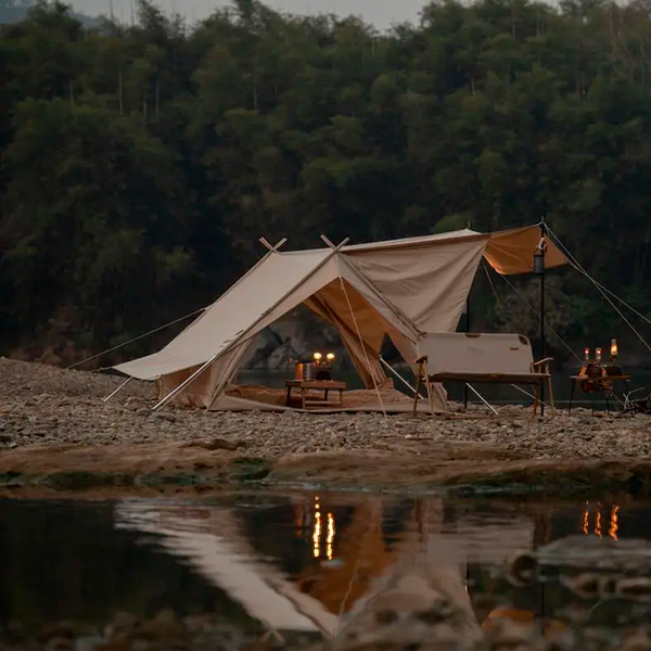 Tienda de campaña Naturehike Extend 4.8 Cotton tipo A con alero para exteriores
