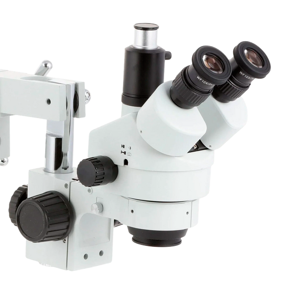 Microscopio Estéreo AmScope Serie SM-4TP con Soporte de Pluma Simulfocal hasta 180× con Luz Fluorescente