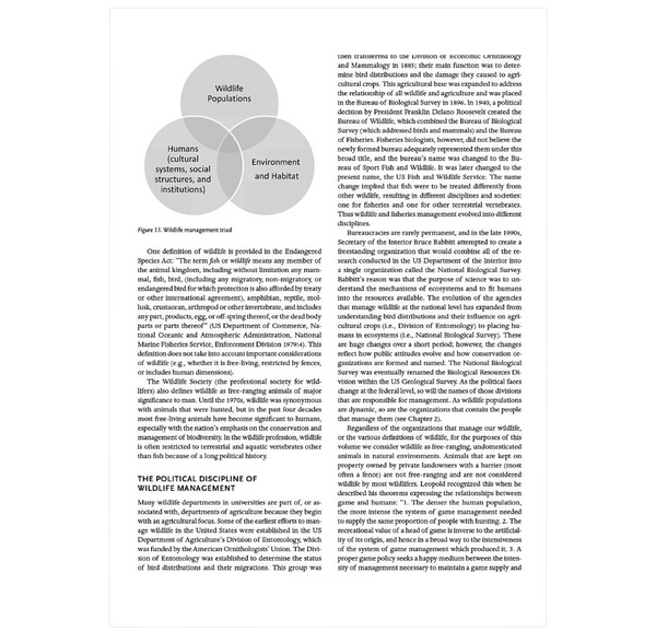 Wildlife Management and Conservation: Contemporary Principles and Practices