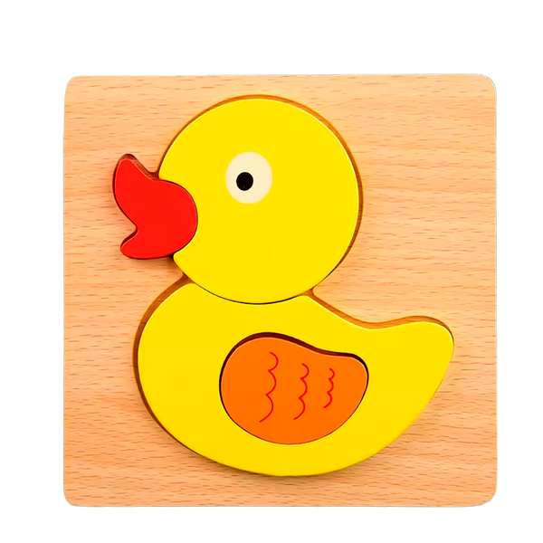 Rompecabezas de Tráfico de Animales de Dibujos Animados en Madera (+3)