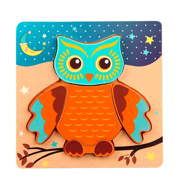 Rompecabezas de Tráfico de Animales de Dibujos Animados en Madera (+3)