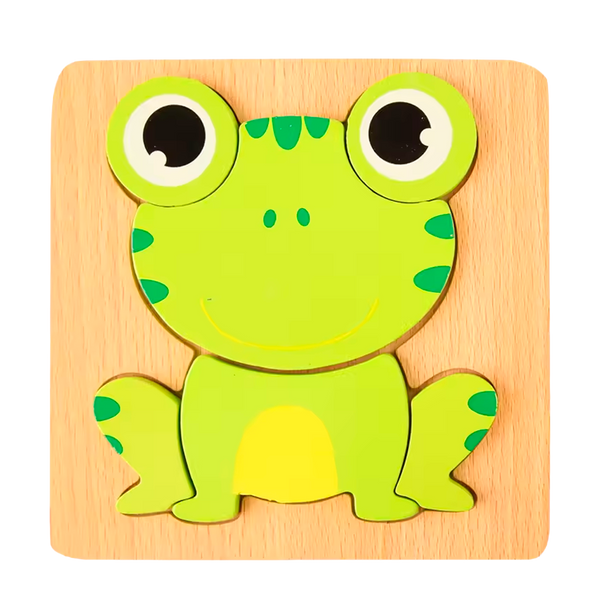Rompecabezas de Tráfico de Animales de Dibujos Animados en Madera (+3)