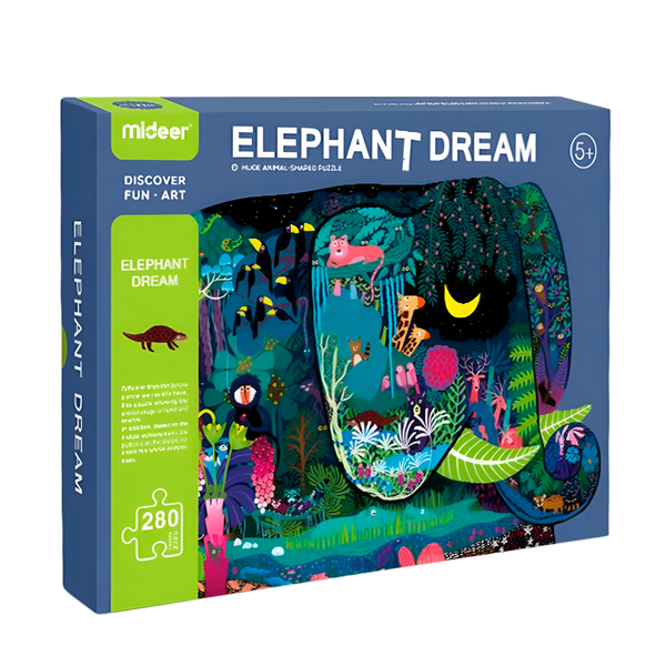 Rompecabezas Elefante de la Selva de 280 Piezas (+3)