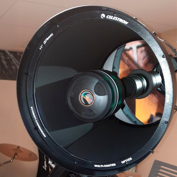 Tubo Óptico Celestron C8 81x203 Ampliación Útil 29-480x f/10 Base Cola de Milano