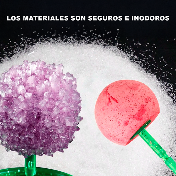 Experimento Científico de Plantación de Cristal DIY Creativo en Forma de Flor de Árbol de Cristal Divertido de Conjunto de Experimento Padre-Hijo de Color Aleatorio (+6)