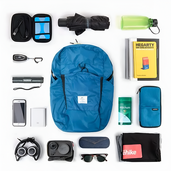 Mochila Plegable Naturehike de 22L con Tela Impermeable 30D y Cremallera YKK Sellada