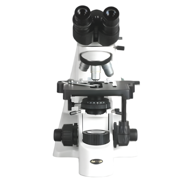 Microscopio Compuesto Binocular AmScope Serie B690 hasta 2500X Iluminación Köhler Óptica Planacromática