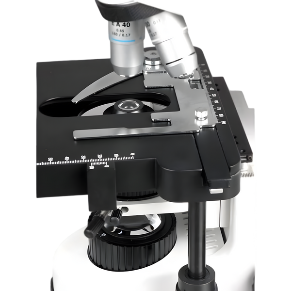 Microscopio Compuesto Binocular AmScope Serie B690 hasta 2500X Iluminación Köhler Óptica Planacromática