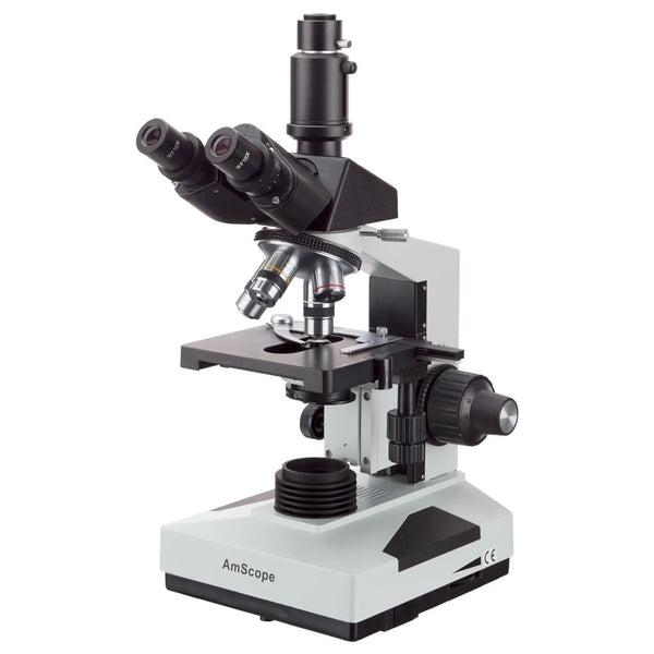 Microscopio Compuesto Trinocular AmScope Hasta 40X-2500X con Cámara Digital ²⁵