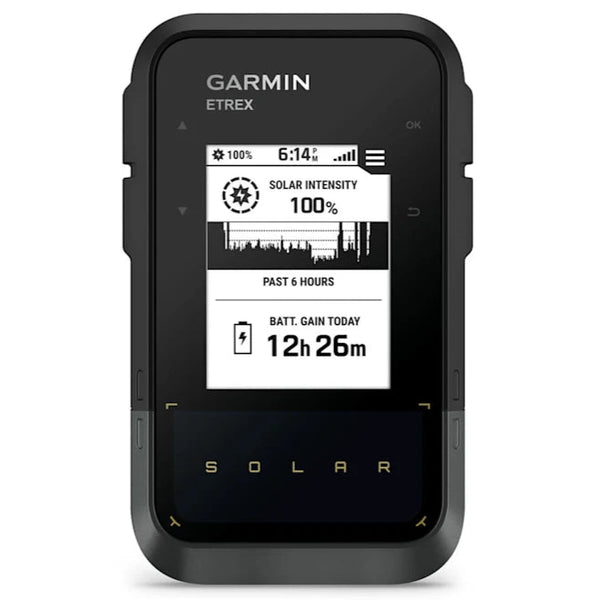 Navegador de Mano Garmin eTrex Solar GPS Multibanda con Carga Solar Ilimitada IPX7