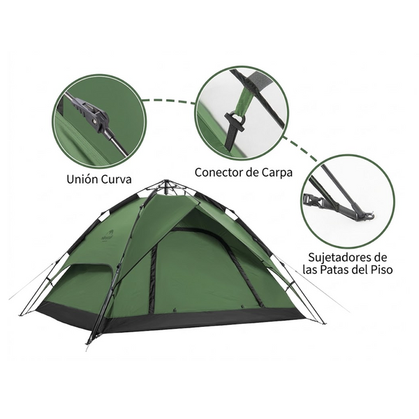 Carpa Emergente Naturehike Serie AutoPop para 4 Personas