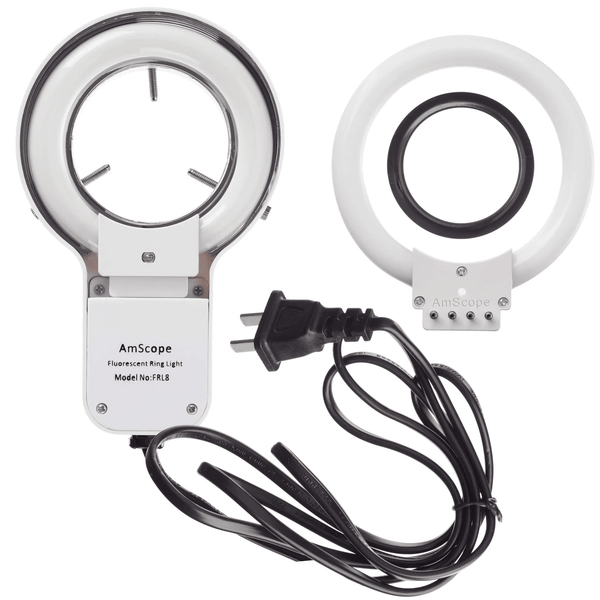 Microscopio Estéreo AmScope Serie SM-4TP con Soporte de Pluma Simulfocal hasta 180× con Luz Fluorescente 