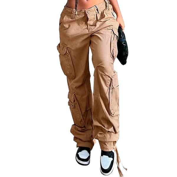 Pantalones Cargo Ajustados para Mujer con 8 Bolsillos