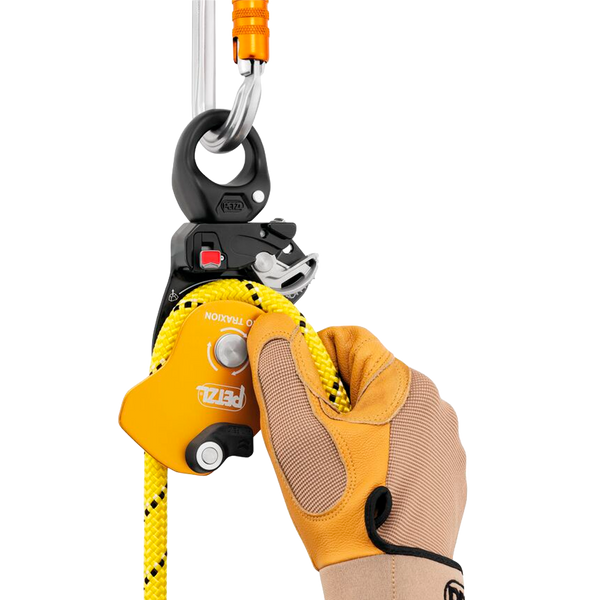 Polea de Captura de Progreso Petzl Pro Traxion con Pivote y Resistente a Caídas