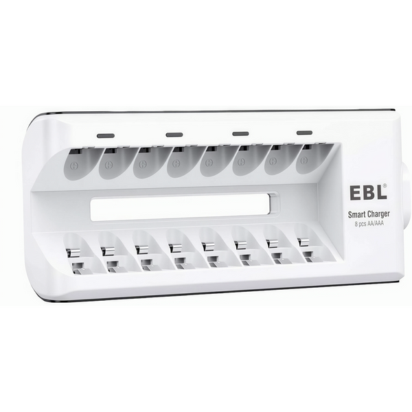 Cargador EBL para 8 Baterías AA y AAA