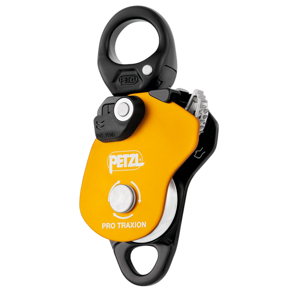 Polea de Captura de Progreso Petzl Pro Traxion con Pivote y Resistente a Caídas