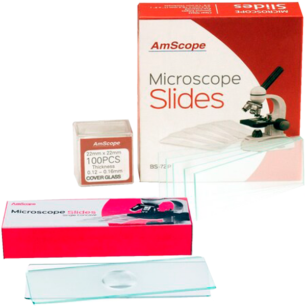 Láminas Portaobjetos Amscope con Depresión Simple