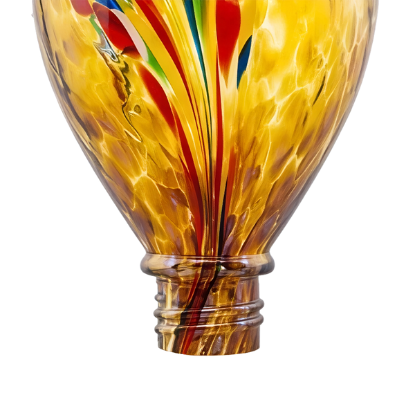Bebedero para Colibríes BHP Botella Vidrio Soplado Otoño 24 oz.