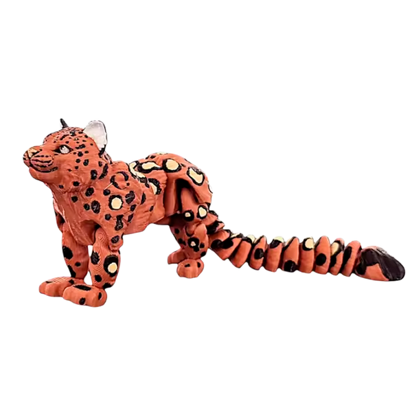Juguete de Simulación de Leopardo de las Nieve impresas en 3D Articulado (+3)