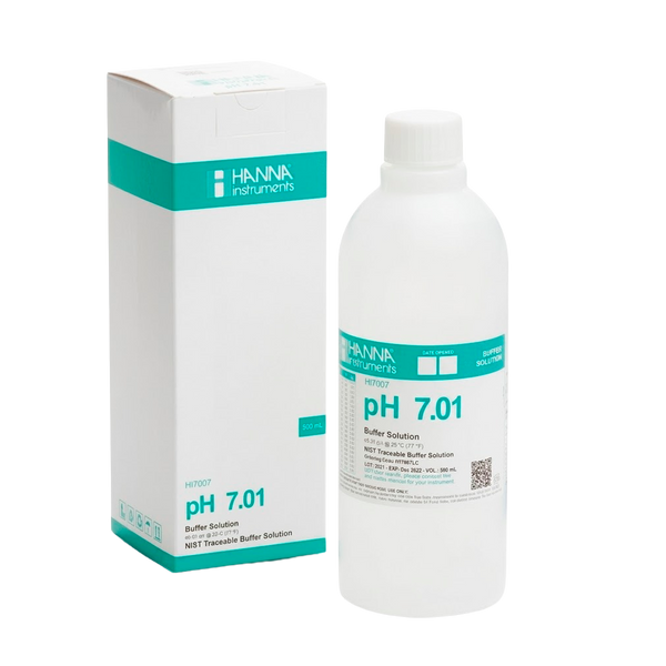 Solución Buffer Hanna Para Calibración de pH 7,01, Botella 500 mL