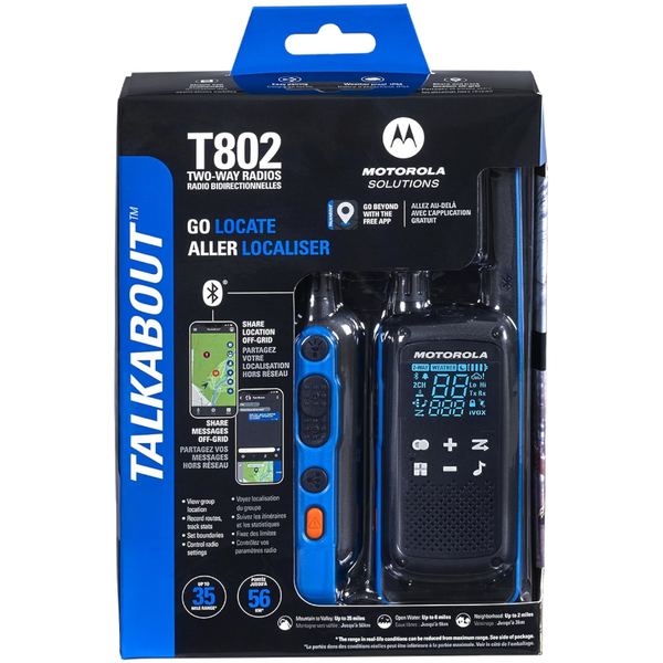 Radios Bidireccionales Motorola T802 Serie Talkabout Recargables hasta 35 Millas