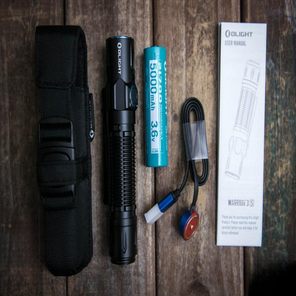 Linternas de Mano Tácticas Recargables Olight Warrior 3S hasta 2300 Lúmenes IPX8