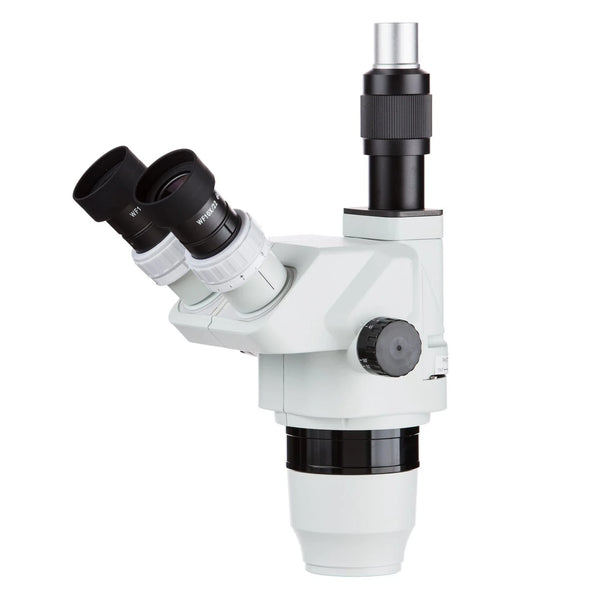 Cabezal de Microscopio Trinocular AmScope con Zoom Estéreo Ultimate 6.7X-45X