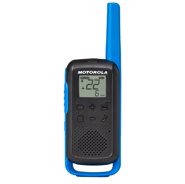 Radios Bidireccionales Recargables Motorola Talkabout T270, Hasta 25 Millas (40 km), con Opción de Doble Energía, Walkie Talkie x 2 Ud