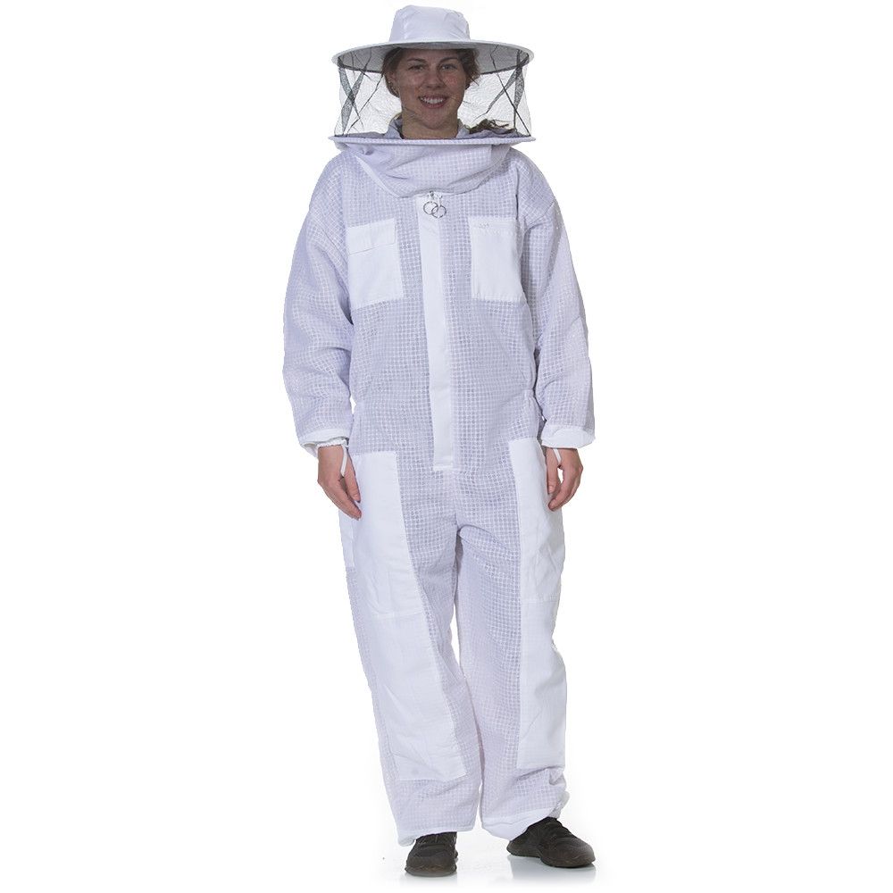 Traje De Apicultor Completo Con Velo Y Guantes | Protección Cuerpo Entero Transpirable Anti-Abejas Para Hombres Y Mujeres