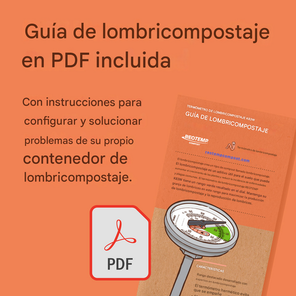 Termómetro Reotemp para Vermicompostaje