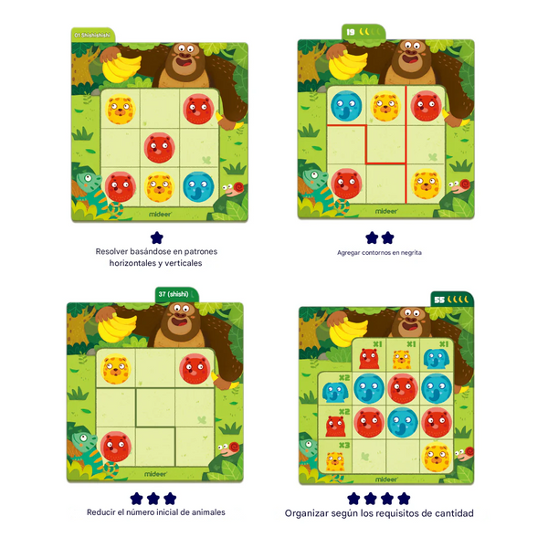 Juego de Sudoku Dinosaur Park Nivel 3 de 50 Piezas (+5)