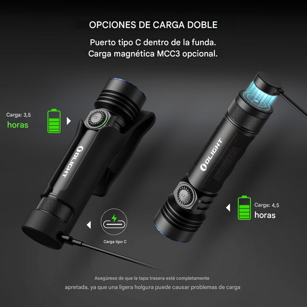 Linternas de Mano Potentes Olight Seeker 4 Pro hasta 4600 Lúmenes IPX8 