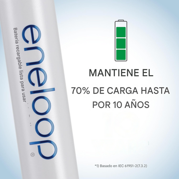 Baterías Recargables Panasonic Eneloop AA 2000mAh