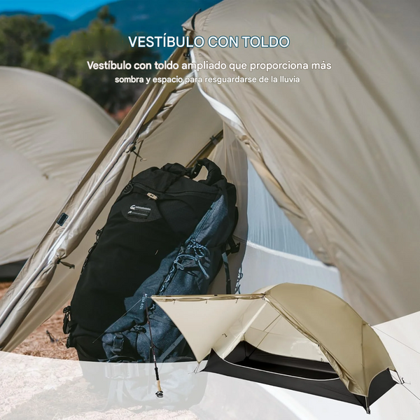 Carpas Domo Naturehike Serie Mongar UL 3 Estaciones para 1 a 2 Personas, a Prueba de Agua 