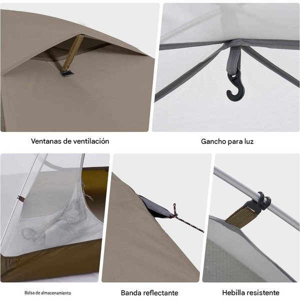 Carpa Domo Naturehike Serie Cloud River para 2 Personas