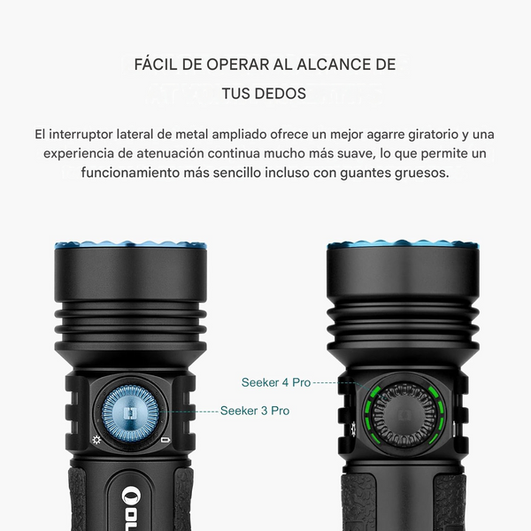 Linternas de Mano Potentes Olight Seeker 4 Pro hasta 4600 Lúmenes IPX8 